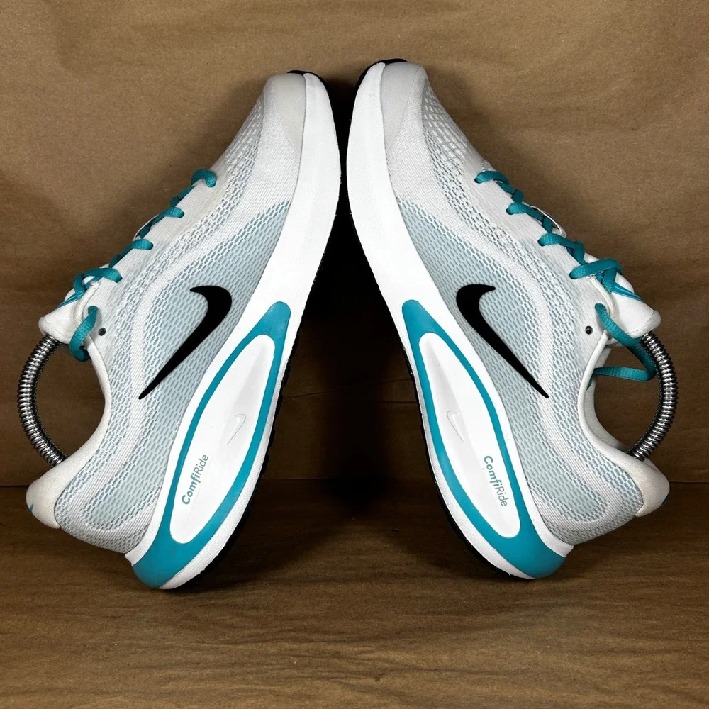 Nike Journey Run Womens Size 7.5 Running Shoes White Teal‎ Black FN0228-105